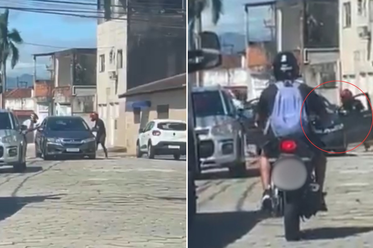 Motorista de aplicativo é encurralado e rendido por quadrilha armada em motos no litoral de SP