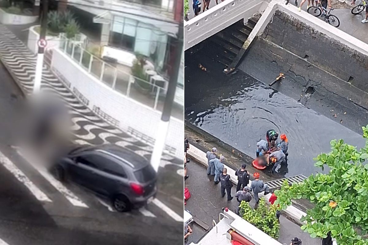 Motorista que atropelou e lançou homem em canal é solto em Santos