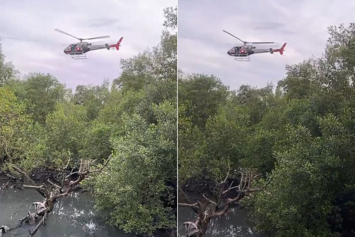 Troca de tiros mobiliza helicóptero Águia no litoral de SP; VÍDEO