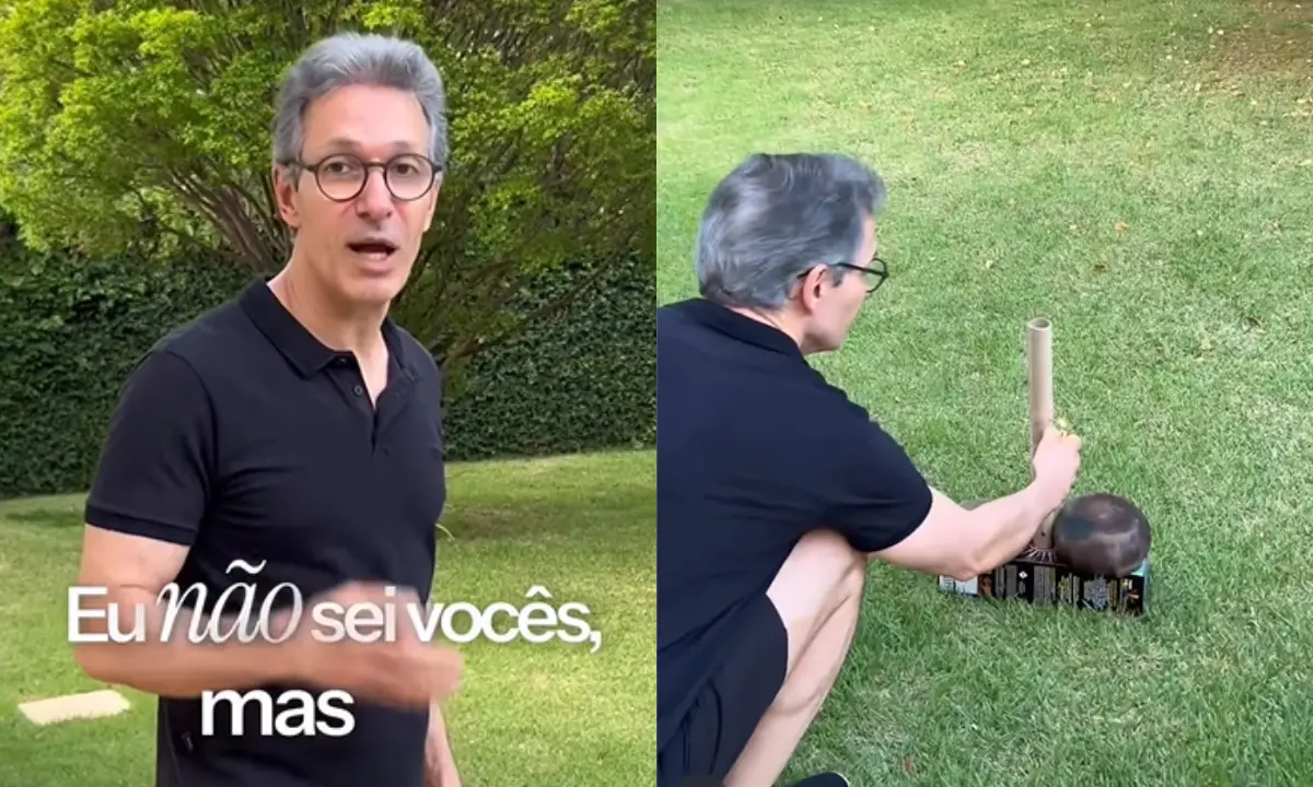 Zema solta rojão para ironizar PT, é cobrado sobre lei e fala em edição de vídeo