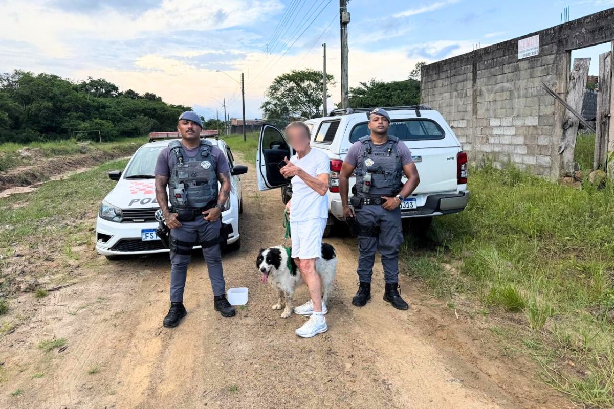 Cachorro pulou pela janela de carro abandonado por criminoso após tutor ser agredido e roubado no litoral de SP