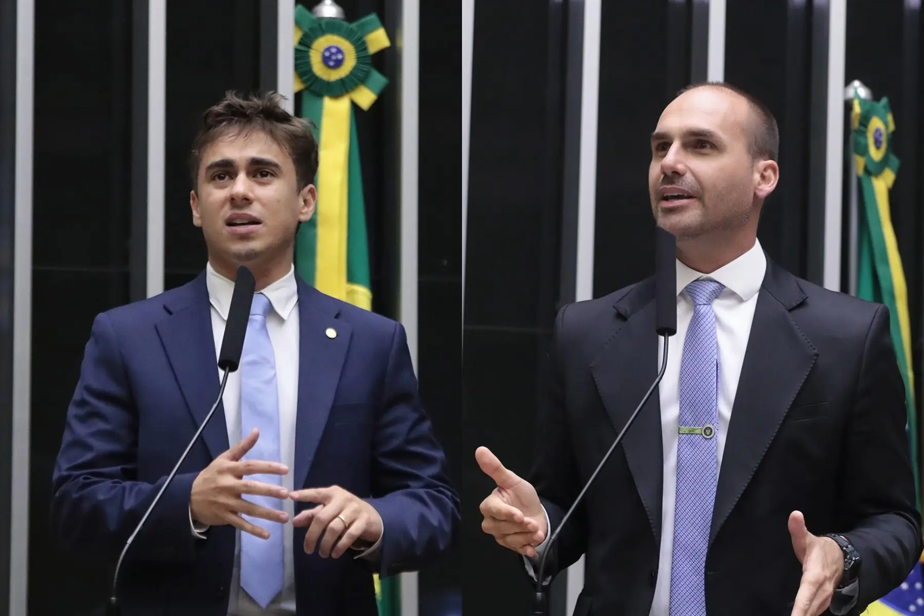 Após críticas, Nikolas nega amnésia e diz que Eduardo Bolsonaro ‘não está bem’