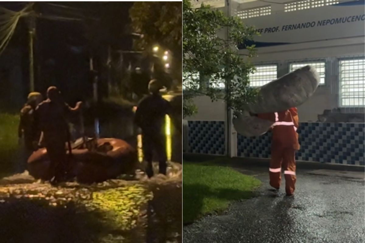 Chuvas deixam 100 desabrigados e aulas são suspensas no litoral de SP; abrigo é montado
