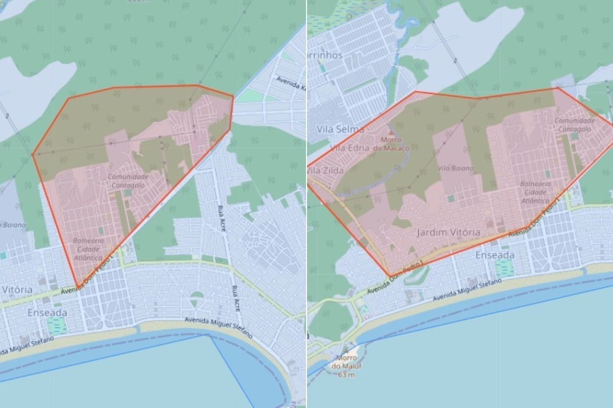 Defesa Civil aciona sirene de emergência e famílias deixam as casas por risco de deslizamento em Guarujá