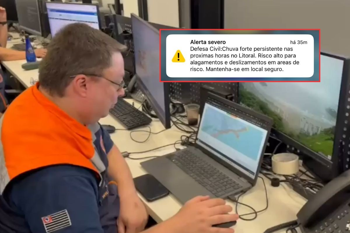 VÍDEO: veja como é enviado o alerta severo de chuva para os celulares