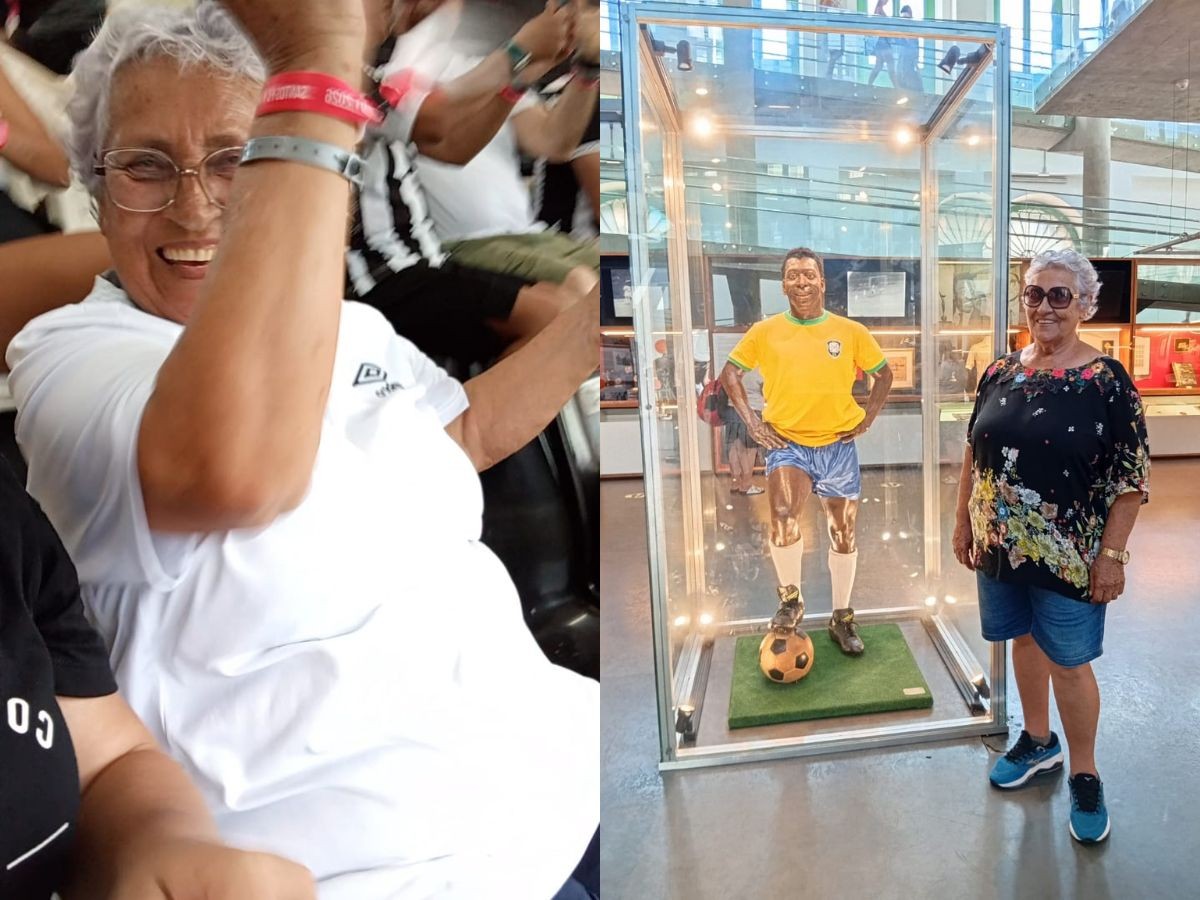 Viúva realiza sonho na Vila Belmiro e sente marido ao lado