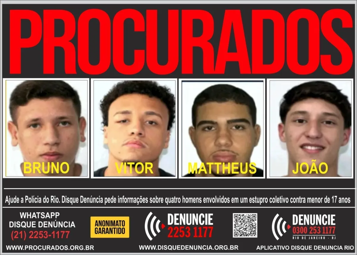Mãe denuncia outro estupro coletivo que teria sido praticado pelos mesmos suspeitos no RJ