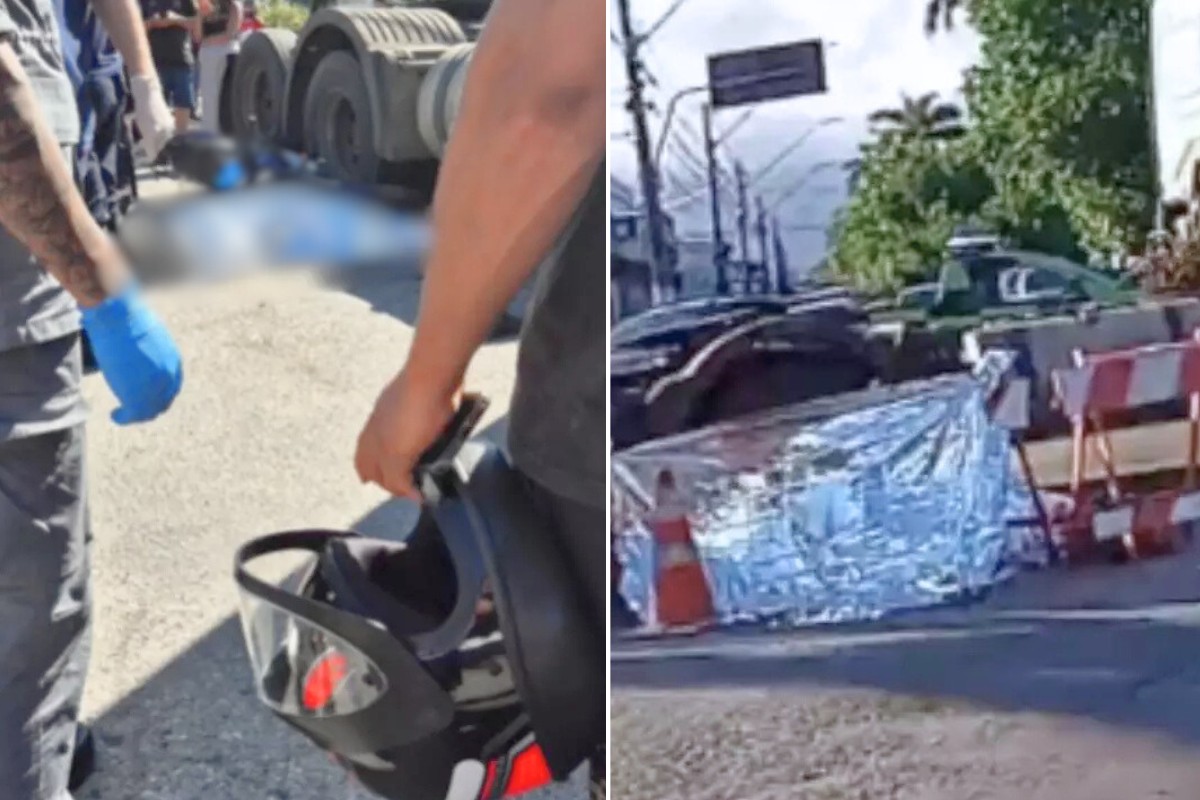 Motociclista de app morre atropelado; passageiro pula e se salva