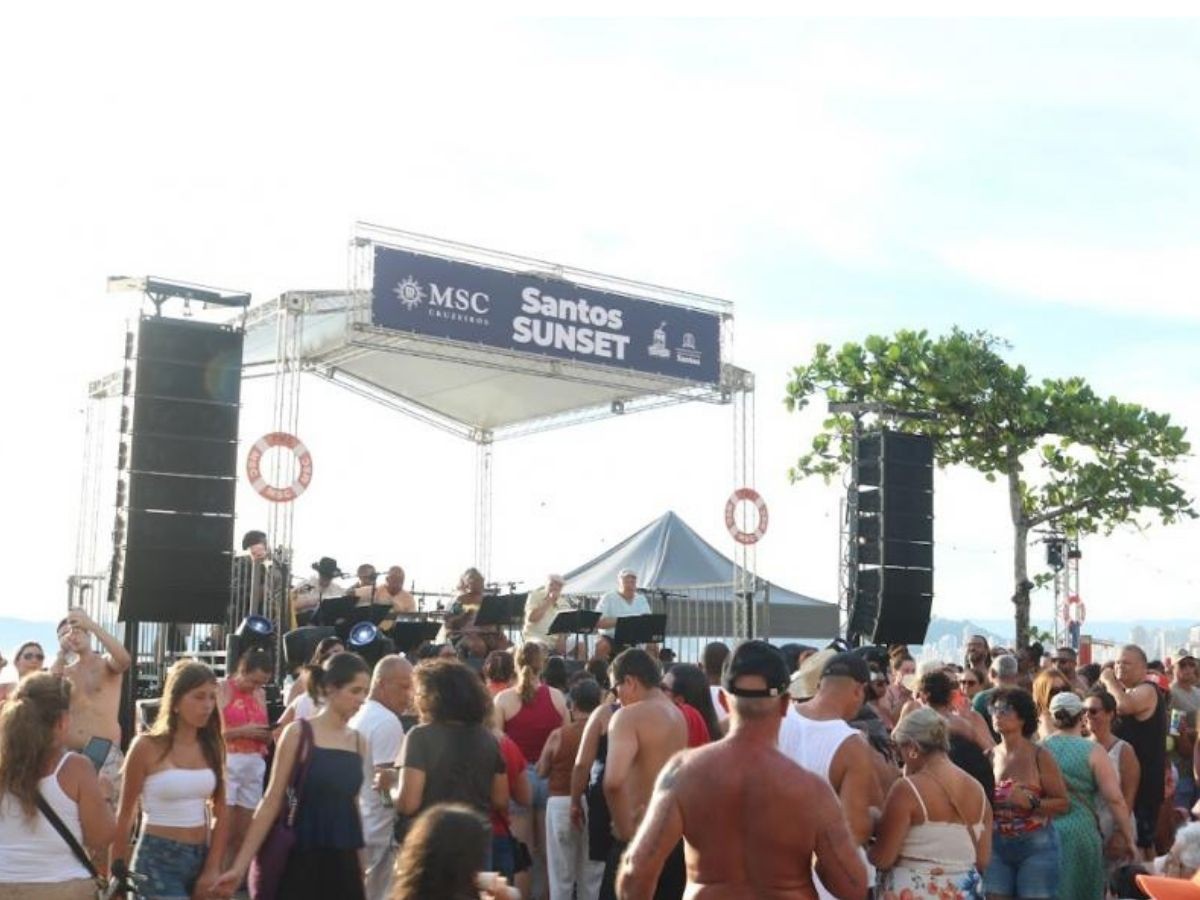 Santos Sunset transforma a Ponta da Praia em palco cultural