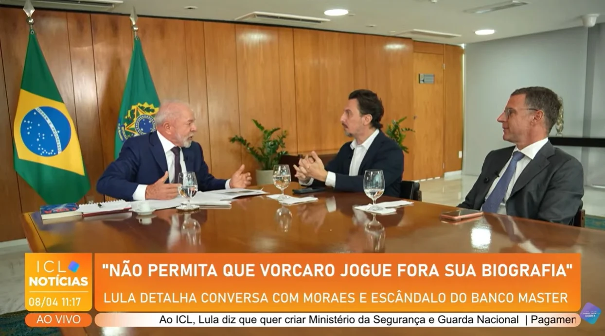 Ao ICL, Lula diz ter aconselhado Moraes a se declarar impedido no Caso Master