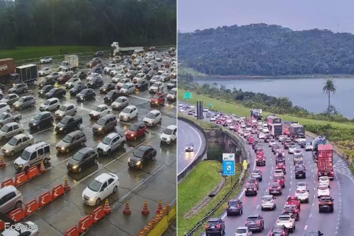 Feriadão de Tiradentes: Motoristas enfrentam congestionamento nas rodovias para chegar ao litoral de SP