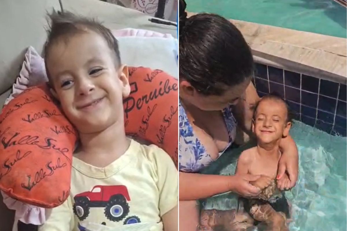 Menino de 4 anos tem doença genética rara e enfrenta dificuldades motoras no litoral de SP