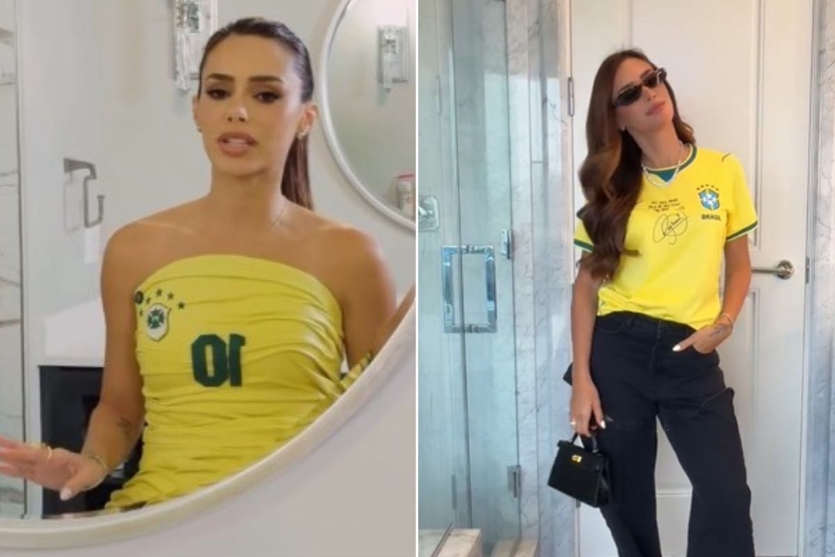 Bruna Biancardi mostra tensão durante Brasil e Japão: ‘Estou grávida’