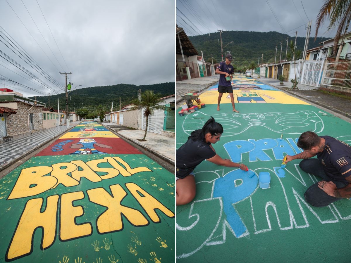 Copa do Mundo: pinturas de ruas têm regras na Baixada Santista