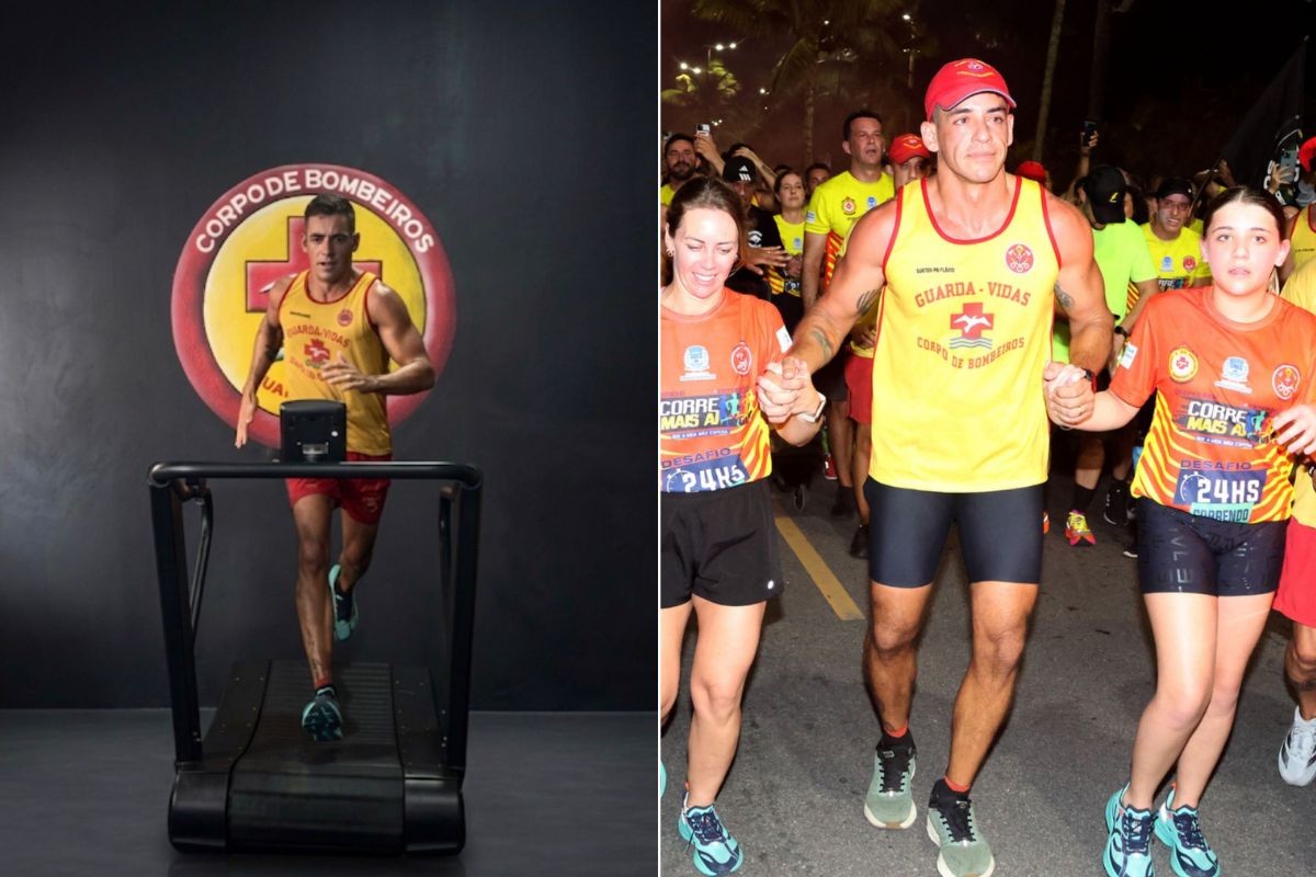 Guarda-vidas tenta entrar para o Guinness Book correndo 195 km em 24h