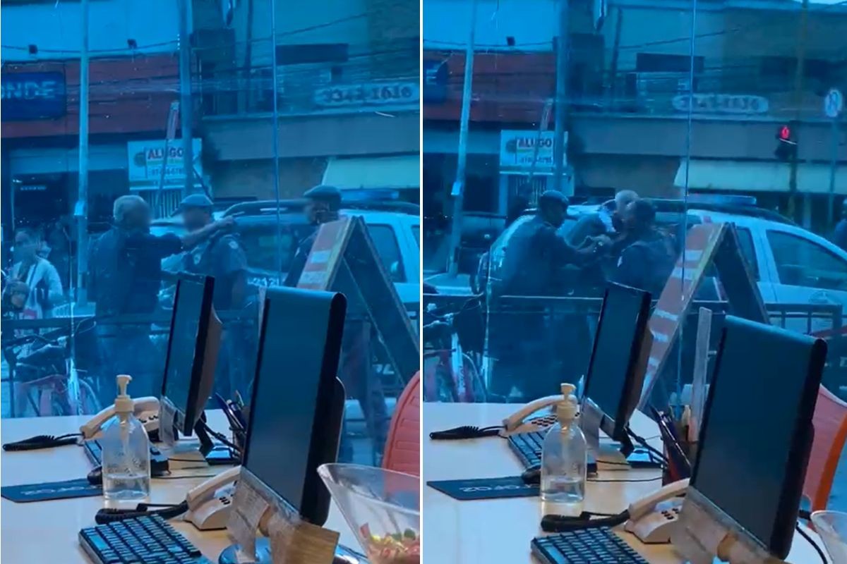 Homem discute com PMs, leva tapa no rosto e é detido por desacato