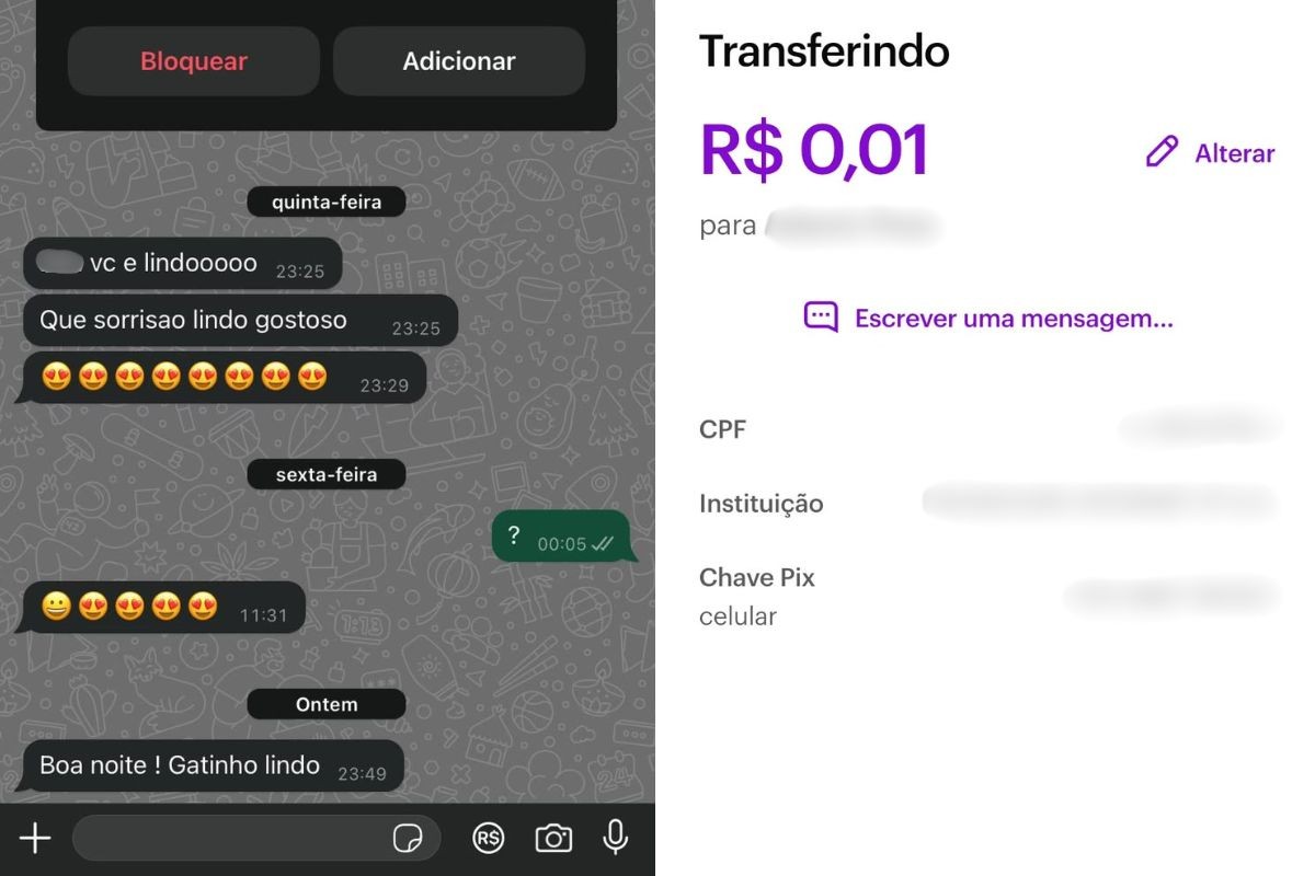 Jovem descobre perseguição de ex-professor ao simular Pix