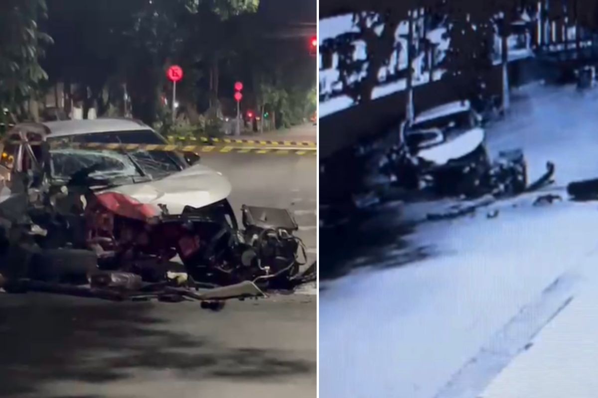 VÍDEO: Motorista bate em poste e abandona veículo em SP