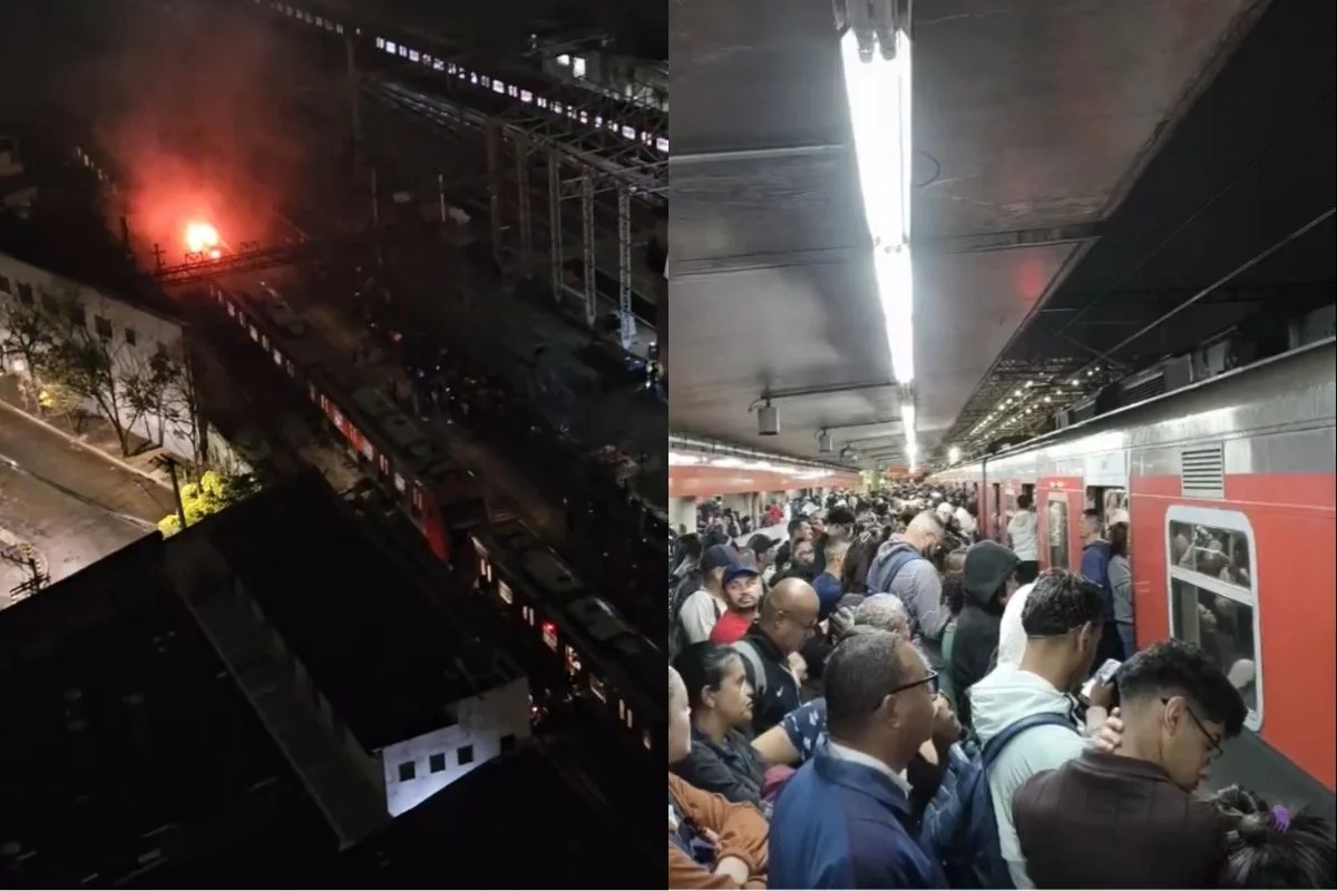 Botão de emergência do trem que pegou fogo em SP ‘não funcionou’, diz passageiro