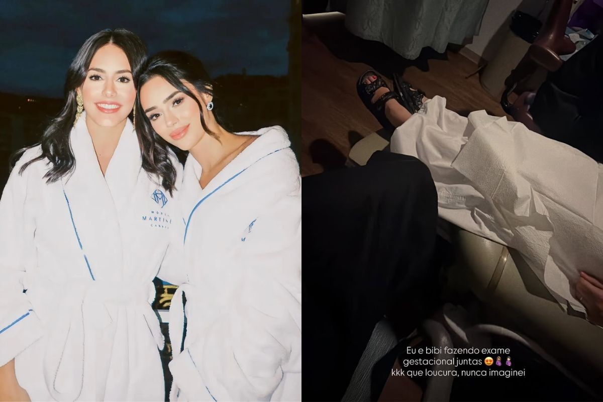 Bruna Biancardi faz exame gestacional ao lado da irmã grávida