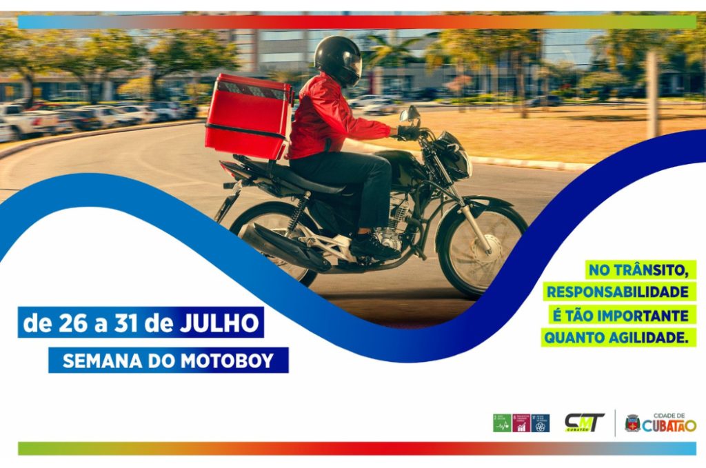 Semana do Motoboy reforça conscientização sobre segurança viária em Cubatão