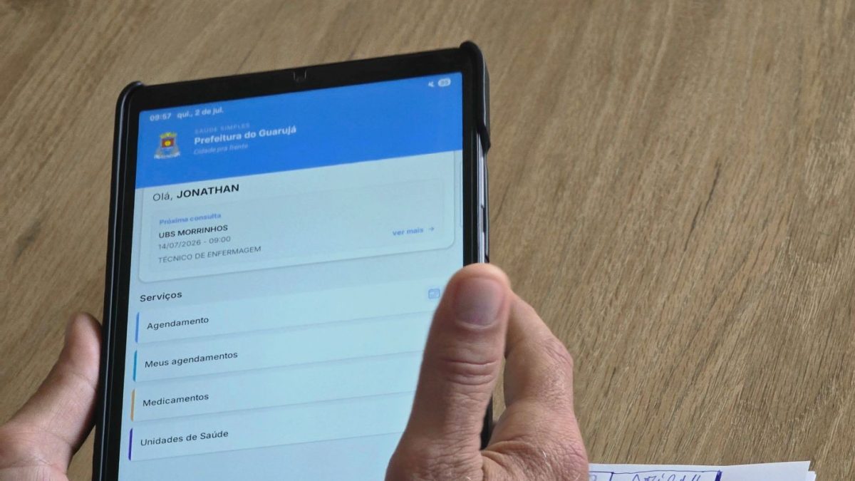 Guarujá lança app de saúde para agendar consultas e verificar remédios
