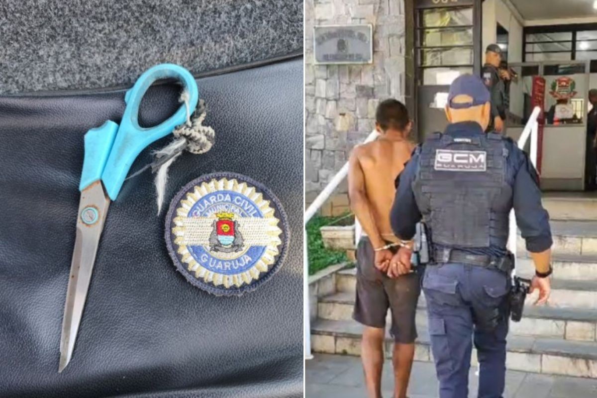 Homem é preso após tentar matar vigilante usando tesoura