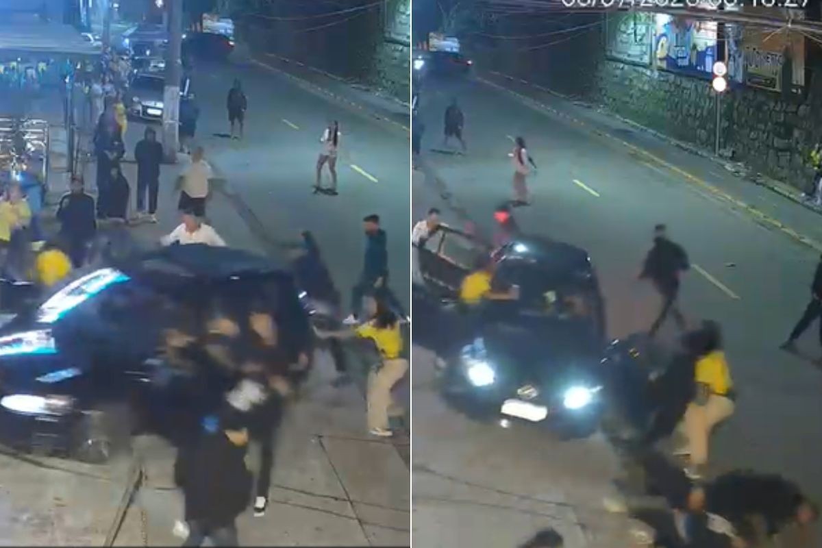 Jovem atropela grupo de amigos ao fugir de briga em SP; VÍDEO