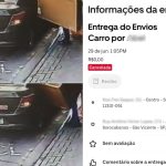 Motorista de app cancela corrida e furta TV no litoral de SP; VÍDEO