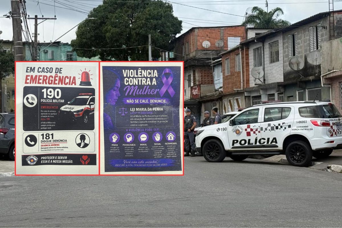 PM visita moradores de Santos em operação sobre violência doméstica