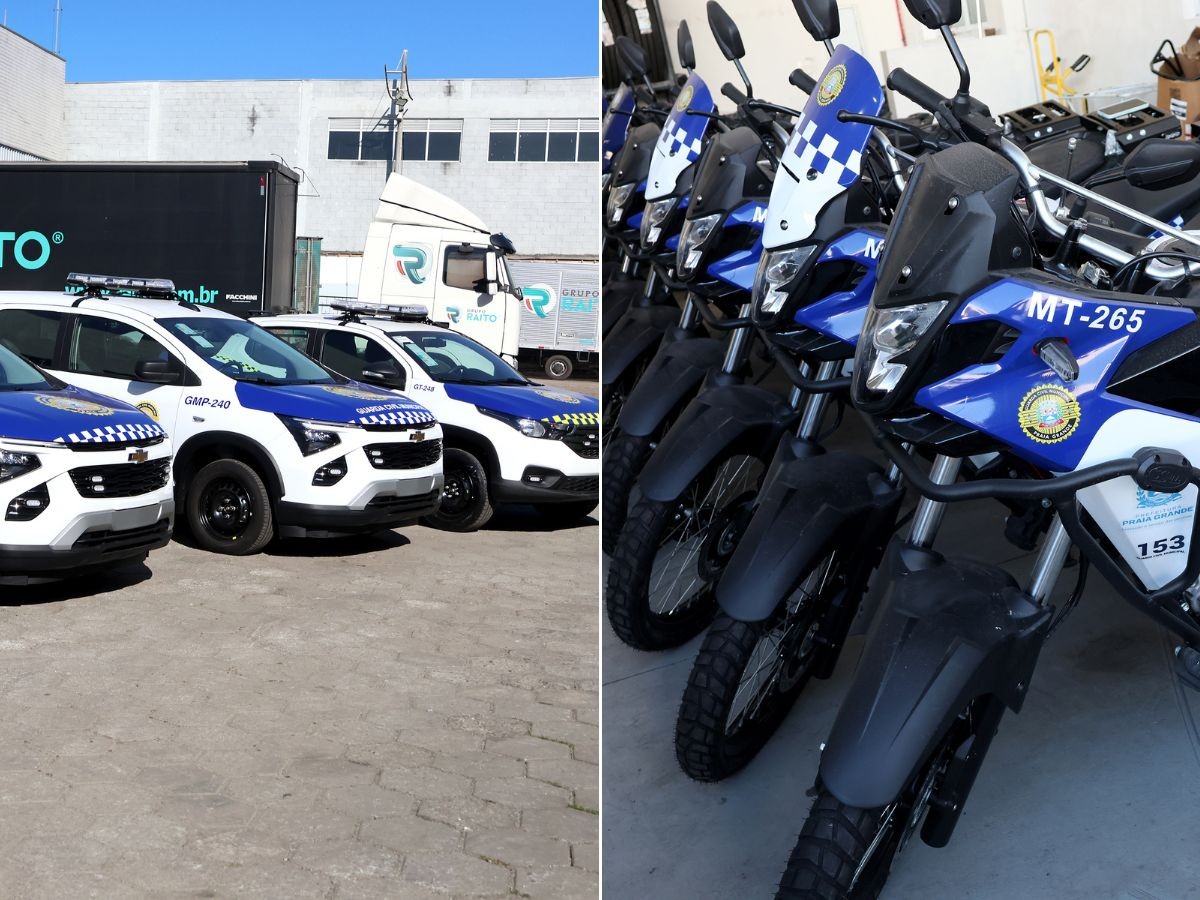 Praia Grande renova frota de viaturas e motocicletas da Guarda Civil